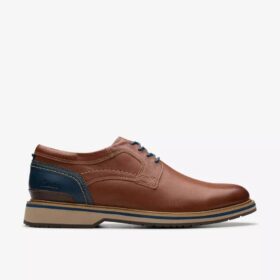 Men’s Monahan Plain Tan Leather Oxford  Shoes| Clarks