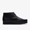 Men’s Wallabee™ Boot Black Leather Boots