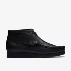 Men’s Wallabee™ Boot Black Leather Boots