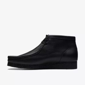 Men’s Wallabee™ Boot Black Leather Boots
