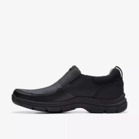 Men’s Walpath Step Black Leather Loafers