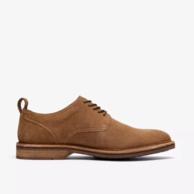 Mens Aldwin Lace Tan Suede Oxfords
