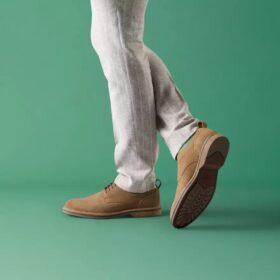 Mens Aldwin Lace Tan Suede Oxfords