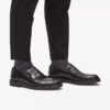 Mens Aldwin Step Black Leather Loafer Shoes Mens Aldwin Step Black Leather Loafer Shoes