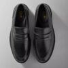 Mens Aldwin Step Black Leather Loafer Shoes Mens Aldwin Step Black Leather Loafer Shoes