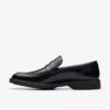Mens Aldwin Step Black Leather Loafer Shoes Mens Aldwin Step Black Leather Loafer Shoes