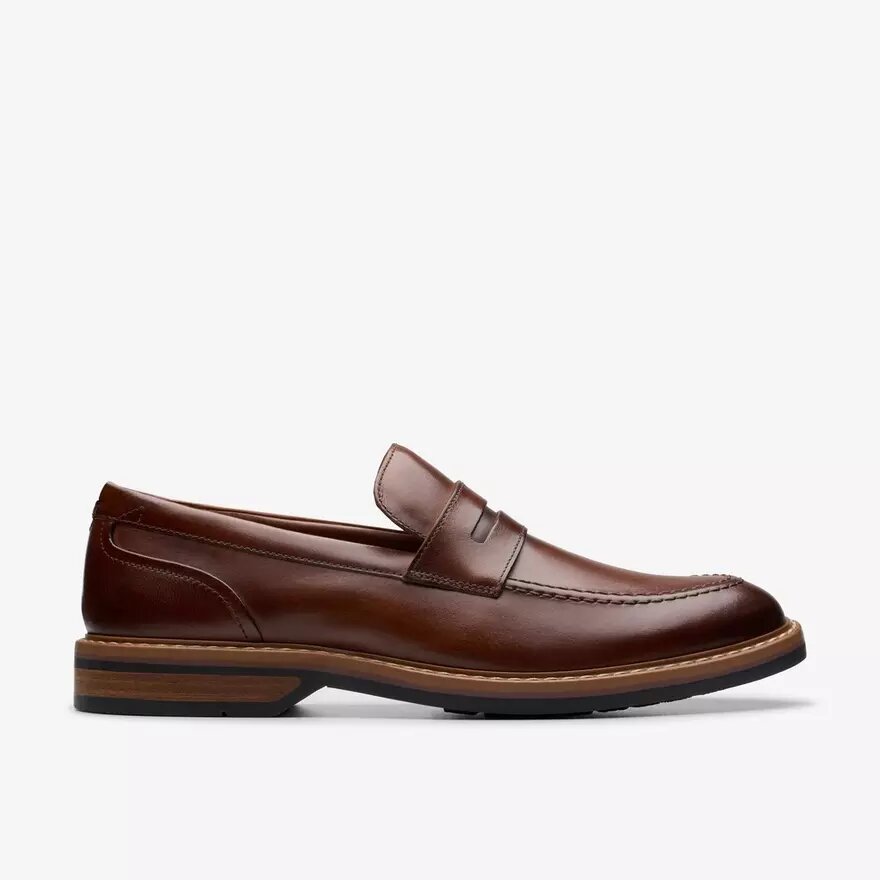 Mens Aldwin Step Mid Tan Leather Loafer Shoes Mens Aldwin Step Mid Tan Leather Loafer Shoes