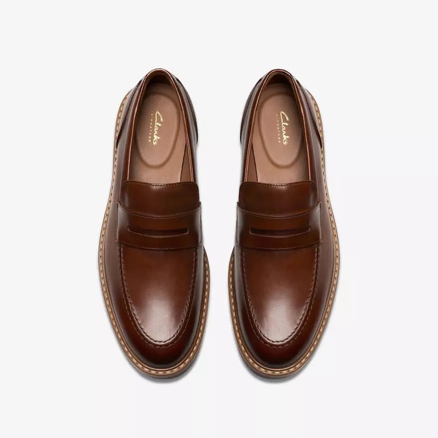 Mens Aldwin Step Mid Tan Leather Loafer Shoes Mens Aldwin Step Mid Tan Leather Loafer Shoes