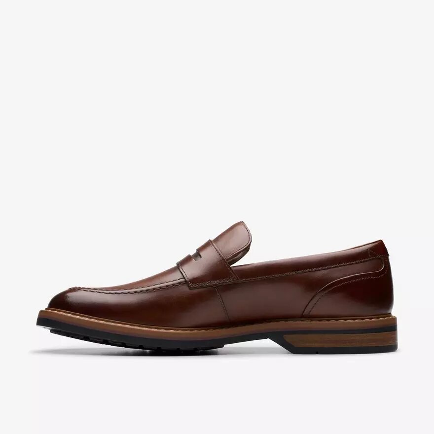 Mens Aldwin Step Mid Tan Leather Loafer Shoes Mens Aldwin Step Mid Tan Leather Loafer Shoes
