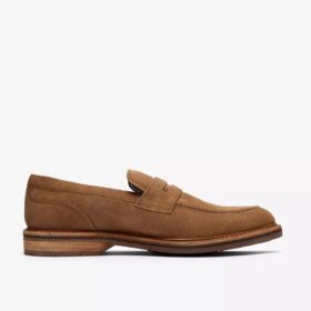 Mens Aldwin Step Tan Suede Loafers
