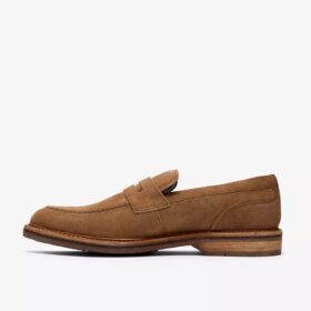 Mens Aldwin Step Tan Suede Loafers