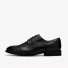 Mens Bowburn Cap Black Leather Oxford