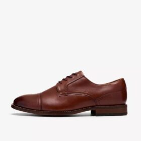 Mens Bowburn Cap Tan Leather Brogues