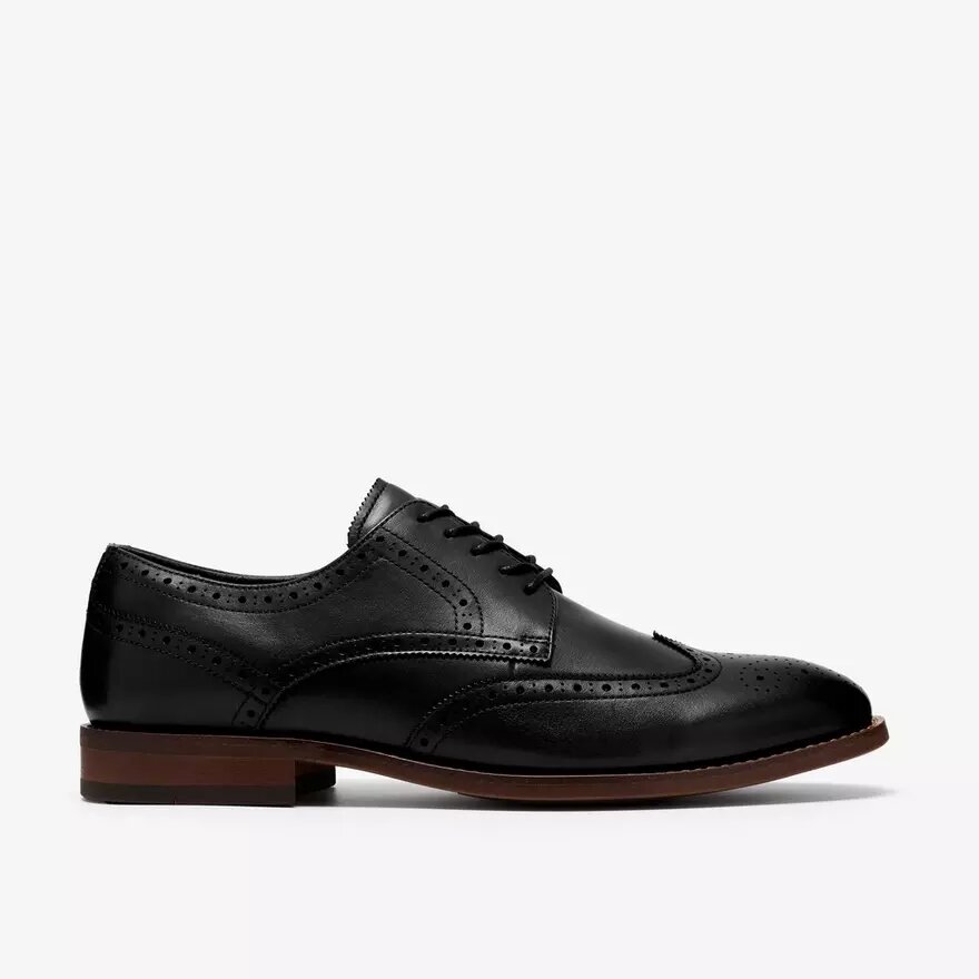Mens Bowburn Tip Black Leather Oxfords Mens Bowburn Tip Black Leather Oxfords