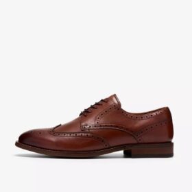 Mens Bowburn Tip Tan Leather Oxford Shoes