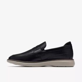 Mens Brantin Loafer Black Leather Loafers