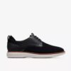 Mens Brantin Plain Black Knit Oxford Shoe