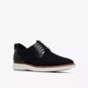 Mens Brantin Plain Black Knit Oxford Shoe