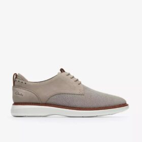 Mens Brantin Plain Grey Knit Oxford Shoe