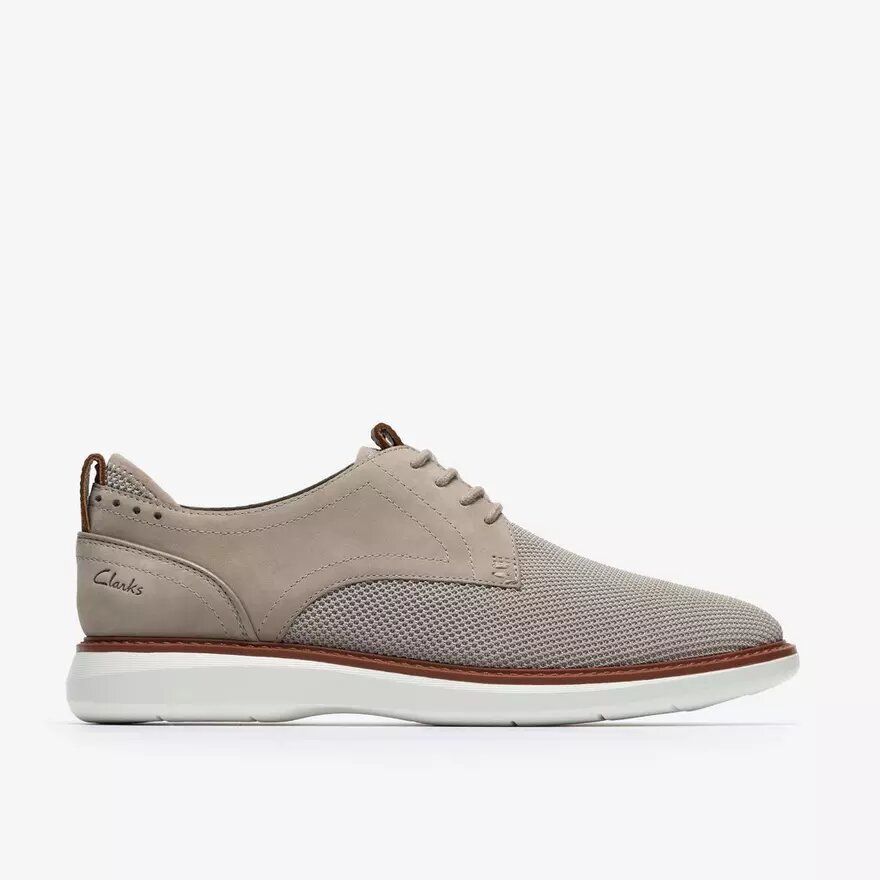 Mens Brantin Plain Grey Knit Oxford Shoe Mens Brantin Plain Grey Knit Oxford Shoe