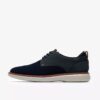 Mens Brantin Plain Navy Knit Derby Shoe