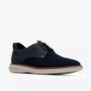 Mens Brantin Plain Navy Knit Derby Shoe
