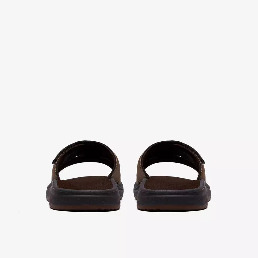 Mens Breeze Slide Dark Brown Flip Flops| Clarks Mens Breeze Slide Dark Brown Flip Flops| Clarks