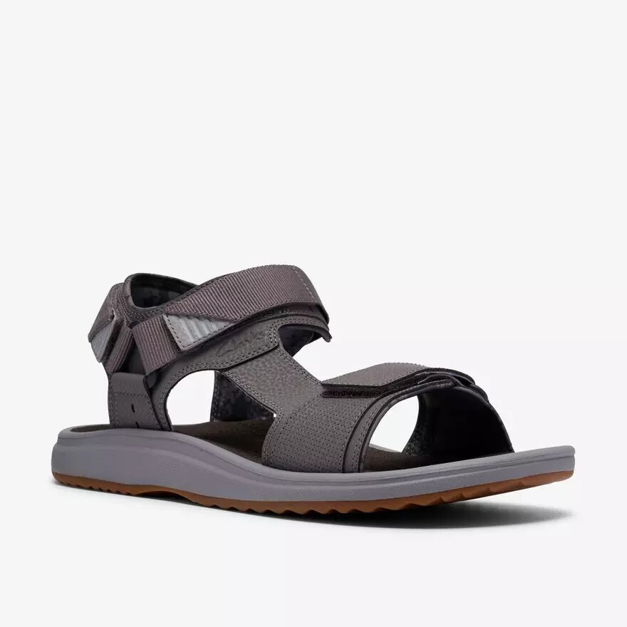 Mens Breeze Trail Grey Sandals| Clarks Mens Breeze Trail Grey Sandals| Clarks