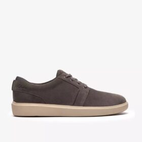 Mens Brodin Seam Grey Suede Sneakers