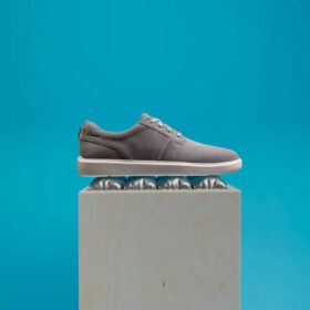 Mens Brodin Seam Grey Suede Sneakers