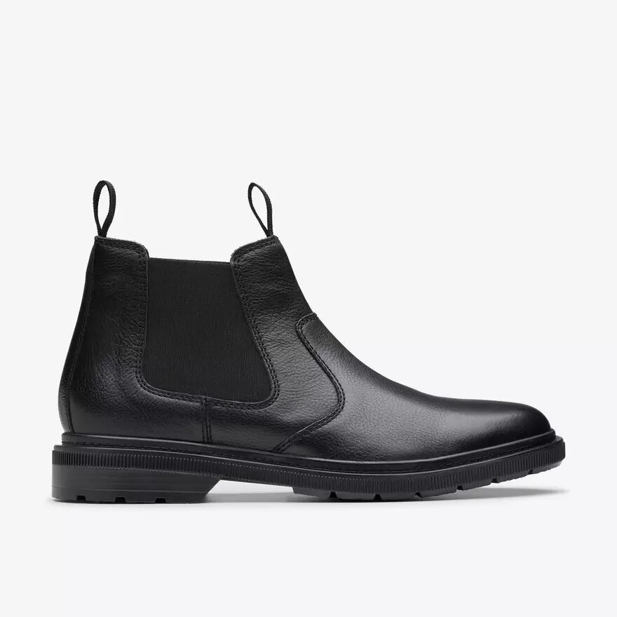 Mens Burchill up Black Leather Chelsea Boots Mens Burchill up Black Leather Chelsea Boots