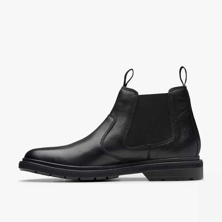 Mens Burchill up Black Leather Chelsea Boots Mens Burchill up Black Leather Chelsea Boots