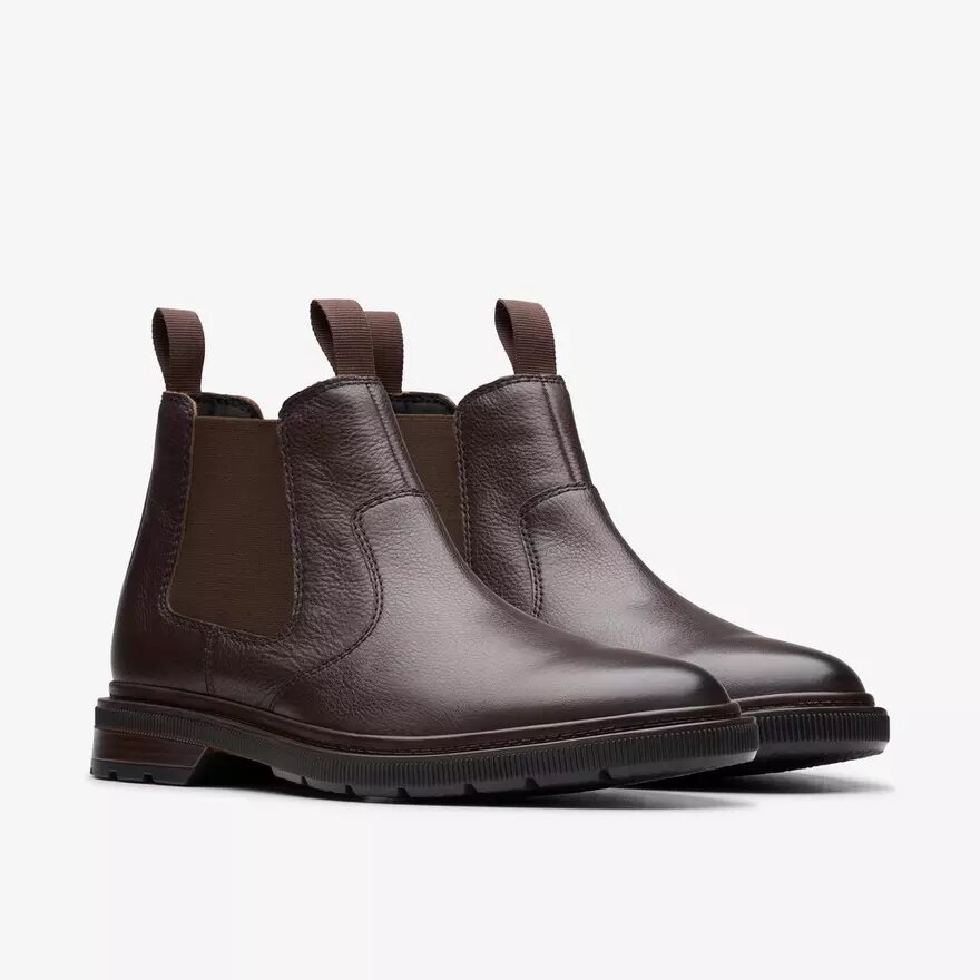 Mens Burchill up Dark Brown Leather Chelsea Boots Mens Burchill up Dark Brown Leather Chelsea Boots