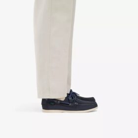 Mens Charmouth Lace Navy Nubuck Boat Shoes