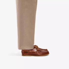 Mens Charmouth Lace Tan Leather Boat Shoes