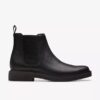 Mens Clarkdale Easy Black Leather Chelsea Boots Mens Clarkdale Easy Black Leather Chelsea Boots