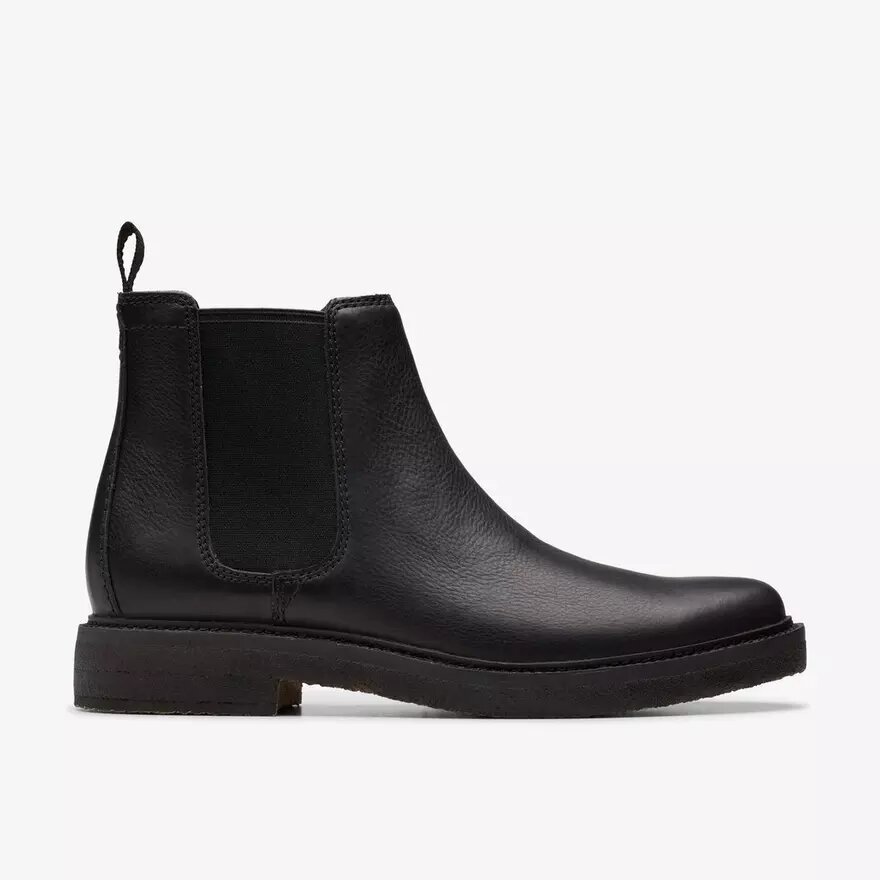 Mens Clarkdale Easy Black Leather Chelsea Boots Mens Clarkdale Easy Black Leather Chelsea Boots
