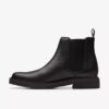 Mens Clarkdale Easy Black Leather Chelsea Boots Mens Clarkdale Easy Black Leather Chelsea Boots