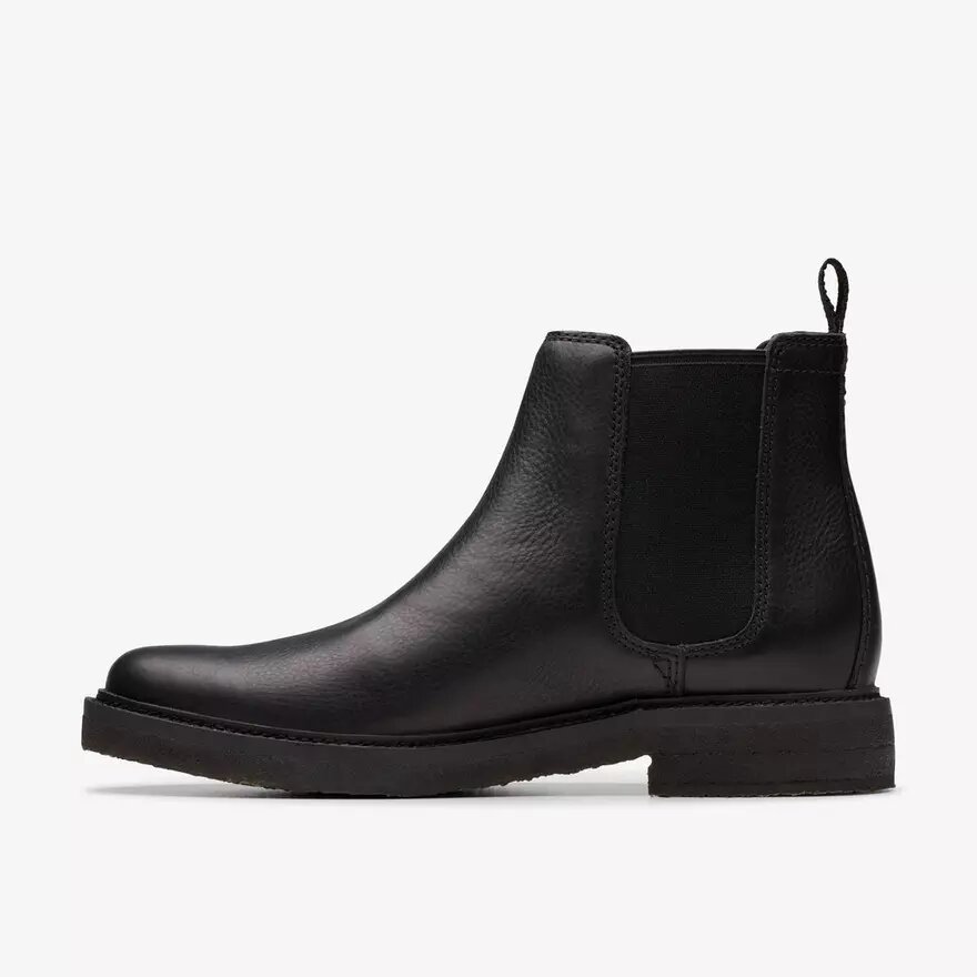 Mens Clarkdale Easy Black Leather Chelsea Boots Mens Clarkdale Easy Black Leather Chelsea Boots