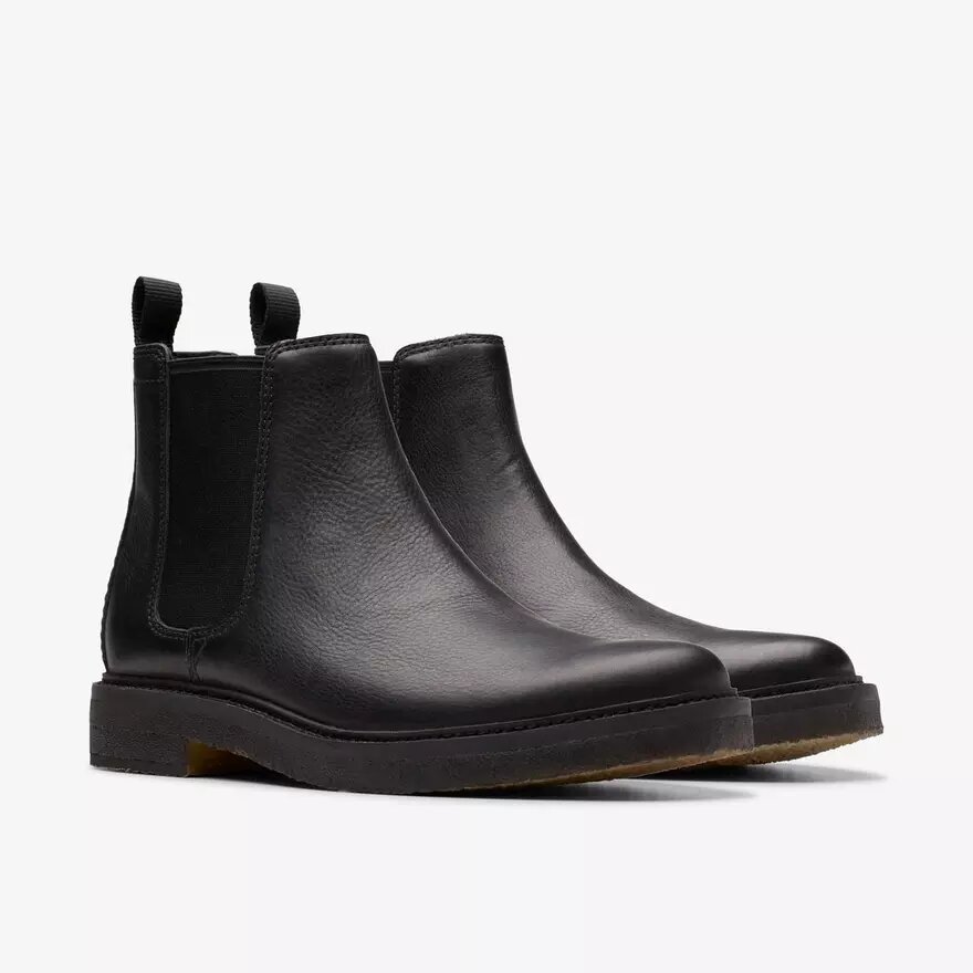 Mens Clarkdale Easy Black Leather Chelsea Boots Mens Clarkdale Easy Black Leather Chelsea Boots