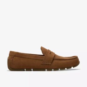 Mens Corsley Bar Cola Suede Loafers
