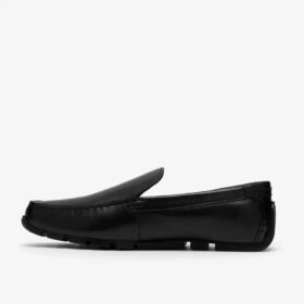 Mens Corsley Plain Black Leather Loafers