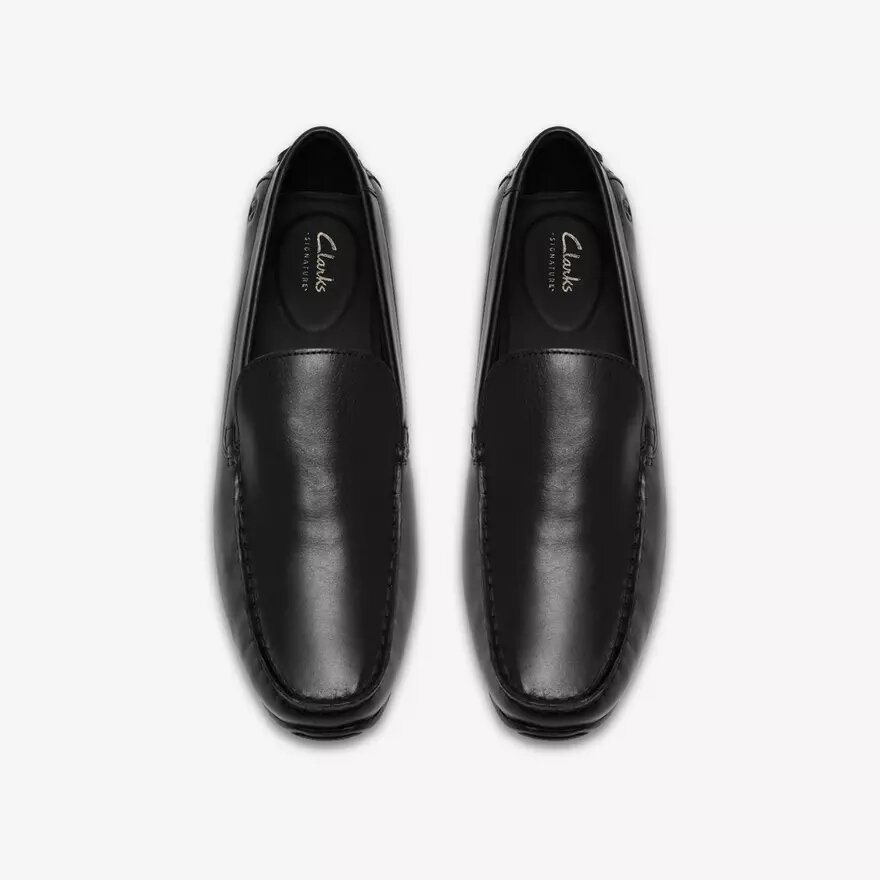 Mens Corsley Plain Black Leather Loafers Mens Corsley Plain Black Leather Loafers