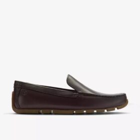 Mens Corsley Plain Dark Brown Leather Loafers