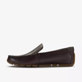 Mens Corsley Plain Dark Brown Leather Loafers