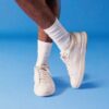 Mens Courtlite2 Run White Leather Sneakers Mens Courtlite2 Run White Leather Sneakers