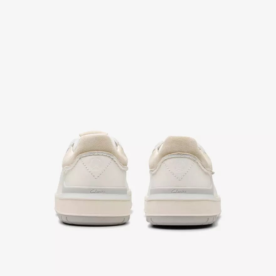 Mens Courtlite2 Run White Leather Sneakers Mens Courtlite2 Run White Leather Sneakers