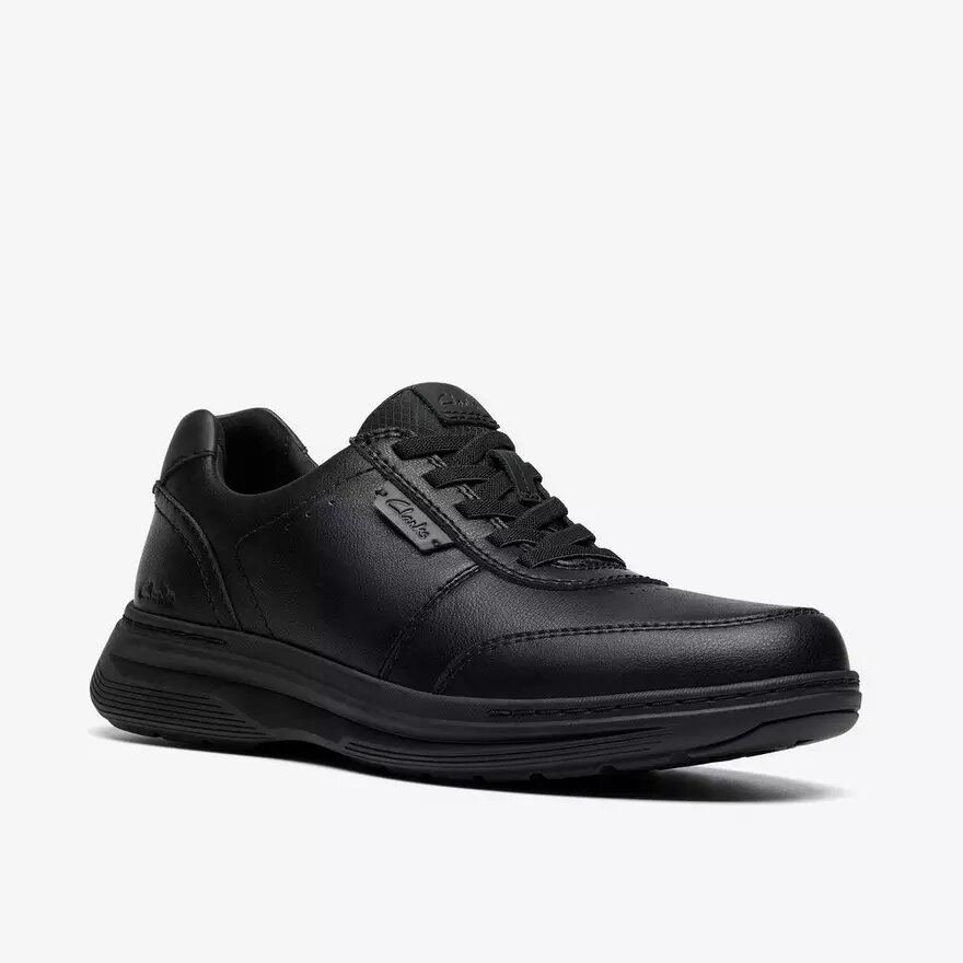 Mens Craftwell Lace Black Leather Sneaker| Clarks Mens Craftwell Lace Black Leather Sneaker| Clarks