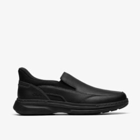 Mens Craftwell Step Black Tumbled Slip-On Shoes Mens Craftwell Step Black Tumbled Slip-On Shoes
