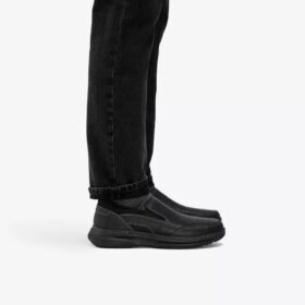 Mens Craftwell Step Black Tumbled Slip-On Shoes Mens Craftwell Step Black Tumbled Slip-On Shoes